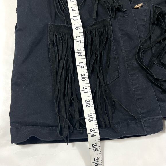 McGuire Black Denim Can’t Buy My Love Fringe Western Jacket Size XS - Picture 14 of 14